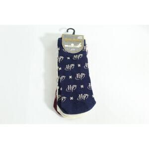 Harry‎ Potter Womens Socks 6 To 10 Shoe Liner 3 Pair Glasses Navy Beige Burgundy
